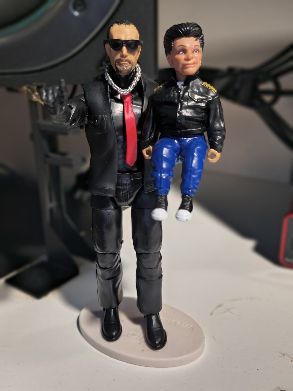 Custom Wwe Paul Ellering Action Figure With Puppet Rocco (LOD / Legion Of Doom)